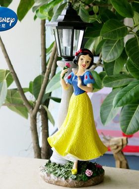 庭院白雪公主太阳能灯庭院树脂工艺品摆件橱窗拍照庭院景观装饰
