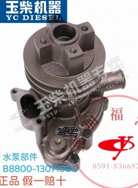 玉柴YC4D/408水泵部件B8800-1307100水泵总成收割机冷却水泵原装