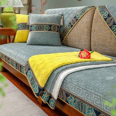 毛绒沙发垫冬季加厚坐垫实木新中式靠背垫四季通用沙发套罩盖布巾,居家布艺,沙发垫,淘宝优惠券,粉丝福利购,淘宝优惠卷