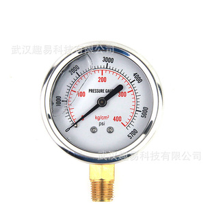 PSI 5700 汽车仪表美规螺纹不锈钢空压液压油压压力表耐震