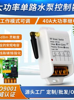 WT-02无线遥控开关220V水泵电灯单路大功率电源远程智能摇控开关