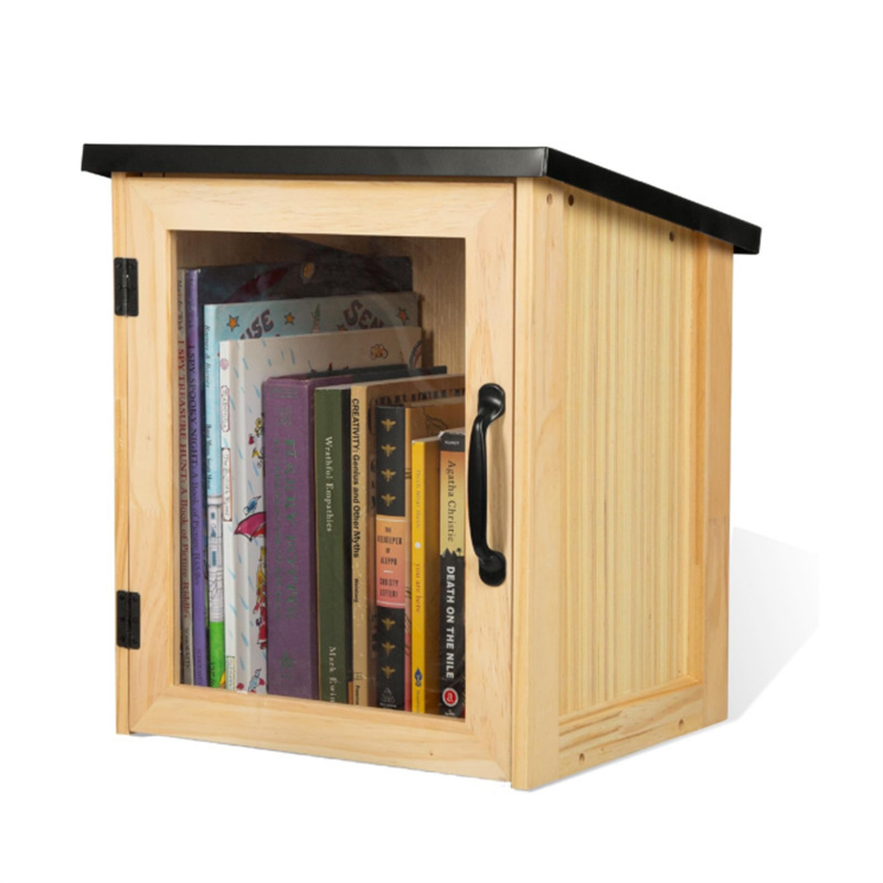 木质邮件箱户外磁吸信件快递整理收纳盒透明亚克力实木开门收纳箱