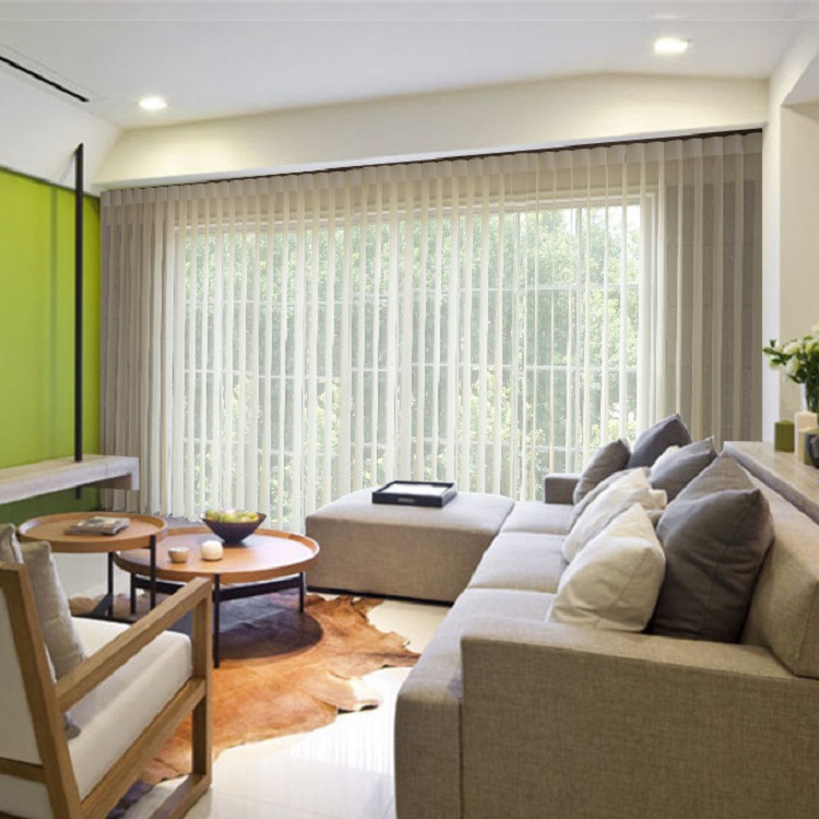 垂直帘落地窗帘客厅遮光电动调光隔断竖百叶帘百褶帘现代简约飘窗