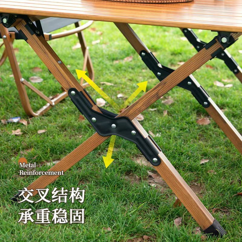 铝合金户外可折叠蛋卷桌便携式露营野餐椅子装野炊野营装备轻量化