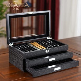 钢笔收纳盒收藏盒名笔陈列展示盒大容量木质钢笔箱高档礼物钢笔盒