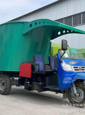 牛羊饲料草式青储工投料车刮板撒车KVR工作视频撒草省车维护方便