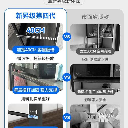 厨房置微物地架落多层简F97SJ9JS易货架储物架子家用橱柜多功能波