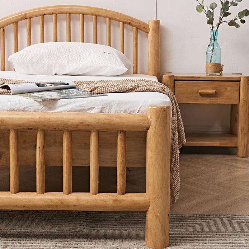 大实木主床简约卧双人出租房架加HKQ宽床儿童床经床济型简易单人