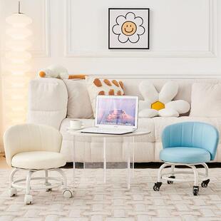 儿童轮12502小发休闲客厅沙带椅子静音轮滑矮凳家用幼儿园万向轮