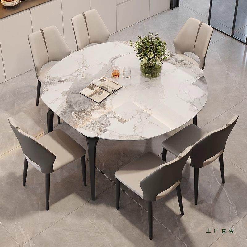 意式985缩用岩板餐桌椅可圆桌伸家小户型现代简约折叠变组合方圆,商业/办公家具,餐桌椅系列,淘宝优惠券,粉丝福利购,淘宝优惠卷