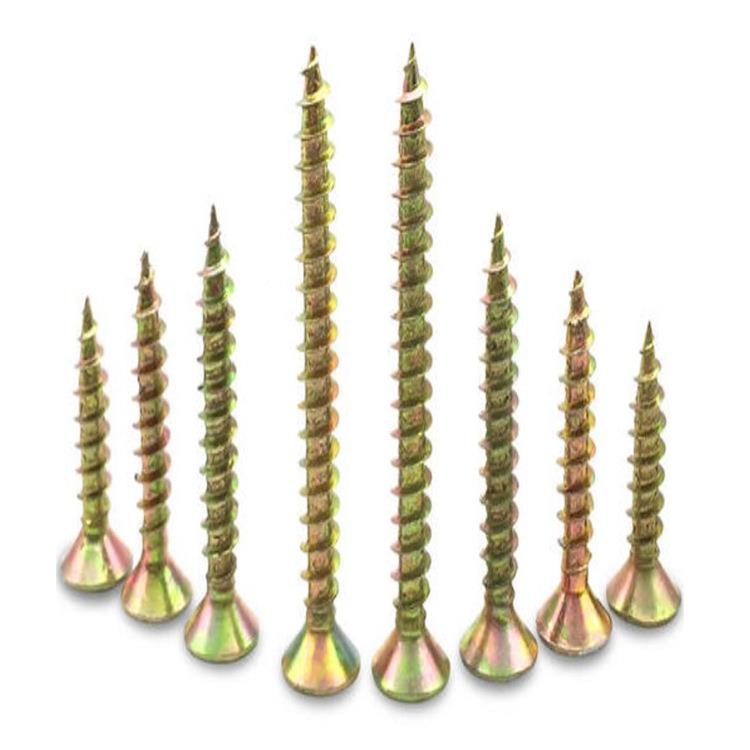 厂纤维板522钉高强家度攻自螺丝沉自头十字黄色快丝彩锌家具攻钉