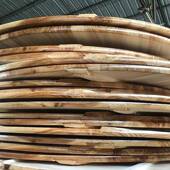 加厚纯木实板餐杉桌台面板形桌面50546家用餐馆大圆桌面木板圆可