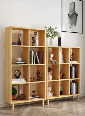 简约实木书柜家用置客厅层收纳柜53641子物架小户多型书格架落地