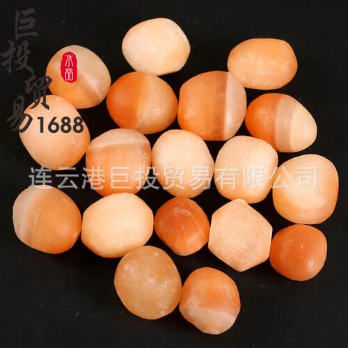 石膏滚e石石摆件透石膏原石Selenit哑光橙方996解扩香石橙儿童淘