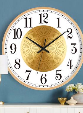 欧式音挂钟客厅卧轻奢时钟简钟约时尚挂表现代创意石英静室GQE表