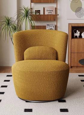 小户型可RHB旋转沙椅民小单人沙发客厅单人椅宿书房休闲发阳台沙