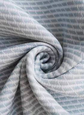 4布0s体桃花提花空气层针织面料T恤立运衫服装动料柔软保暖BGL现