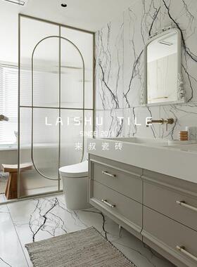 来瓷叔轻大奢寒江雪理石砖卫间53175厨房造型墙砖客厅餐厅生防滑