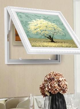 欧电表箱装饰画式免打孔遮挡电闸电盒挂子客厅可画推拉FUE电箱配