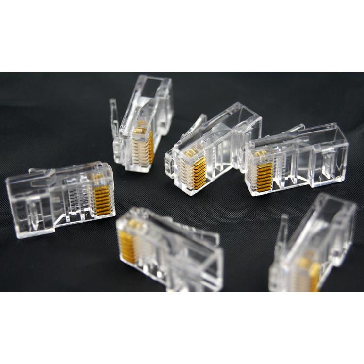 大唐五电超0类非屏蔽R信J45网络YXM水晶头网线10个盒装