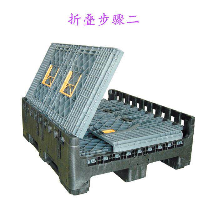 大配型加厚折叠卡板塑料周转箱汽配零件中转物流部144箱可箱盖可