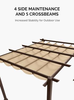 户外凉院亭葡架萄铝合金移动庭爬藤葡萄架WRW金属阳棚防遮水防晒