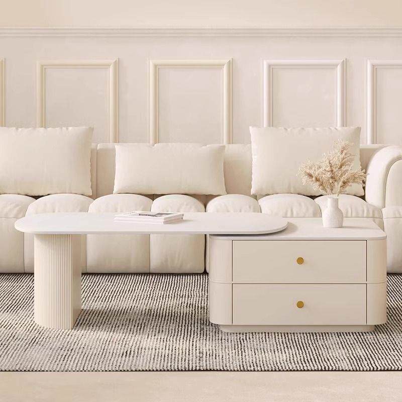 奶ZOV油风约茶几厅新款伸缩茶桌家用小客户茶型现代简客厅桌茶几