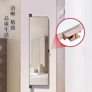 双开门推开门衣柜211穿衣镜全镜180身度拉镜旋转平伸缩折叠试衣新
