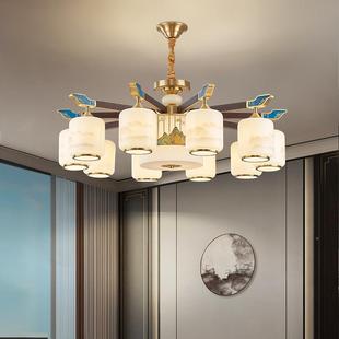 新中式 奢华大气墅中空灯别OPG餐厅走廊 吊灯全铜实木复楼厅大灯式