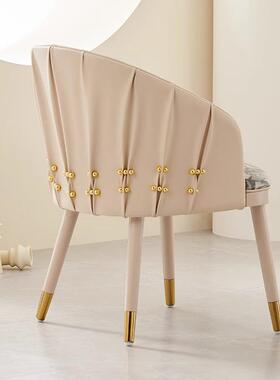 意式简轻家奢背餐椅用极现代简约靠椅餐桌椅GCY01不锈钢化妆椅餐