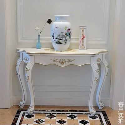 桌玄关柜欧式子靠墙端景台走边柜隔断客厅轻门奢77131半圆进入廊