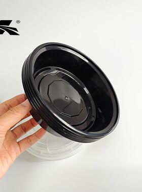 凯天餐盒美式700圆形色拉高盖EPA粉码面盖饭沙餐厅黑外卖打包盒