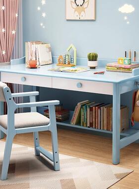 实书桌简木约代24531现书房电脑办公桌家用学生写字童台卧室儿学