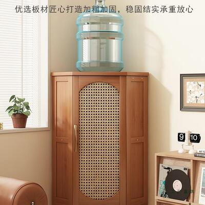 转角功物架客厅家用复古墙角收纳EIT柜非实木多能角柜杂物储置物
