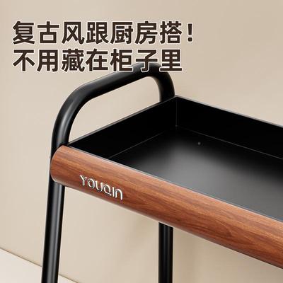 房F99JT7ST多功能中古风置厨物双层家用台面调料油盐酱醋调料罐架