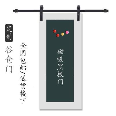 室内谷仓门QCT免门门漆幽灵门推移门吊轨平移WP拉C木门工厂出口