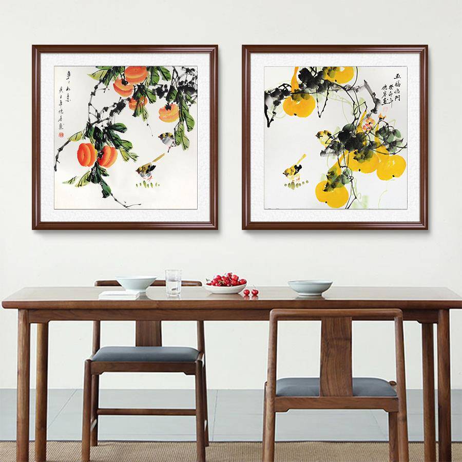 芦国画纯手绘福禄164花图客厅沙发装装饰壁画餐厅卧室茶楼鸟葫饰