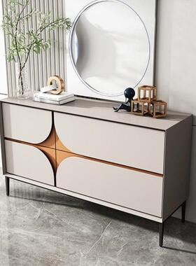 灰白色烤玄关柜术现代简约斗柜创意艺漆DVM多能入功户门厅装饰柜