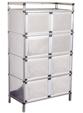 碗家用厨储房物柜多功能经济型靠农村小柜置墙物柜不CBU锈钢橱柜