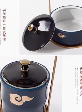 奢中轻铁式青新绿色春意蜻蜓YB-ZC828小鸟艺陶瓷装饰品高端玄关博