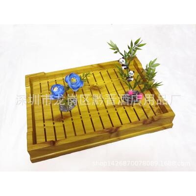 长盒形火锅盘寿身司盛器刺身盘木纹拼盘料理BZR刺方盒料理盘托盘