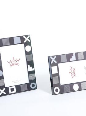 简约代白色多图案两木质烤漆功能6寸DF2009517寸现相框花器用摆件