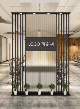 公室铁艺背屏风隔断代简约公办司现客厅64027入户玄关餐厅镂空景