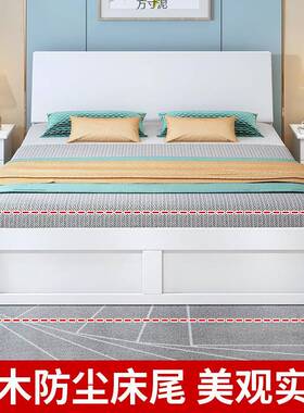 实床1.8米木双现人经济型VLE代简约.5米出租房简易单人床11m松木