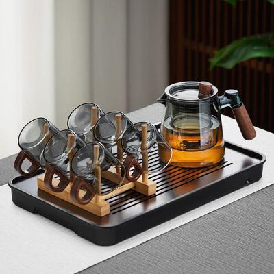 璃茶具套家用办高档装泡70833茶壶公室全套一整套功玻夫茶杯煮