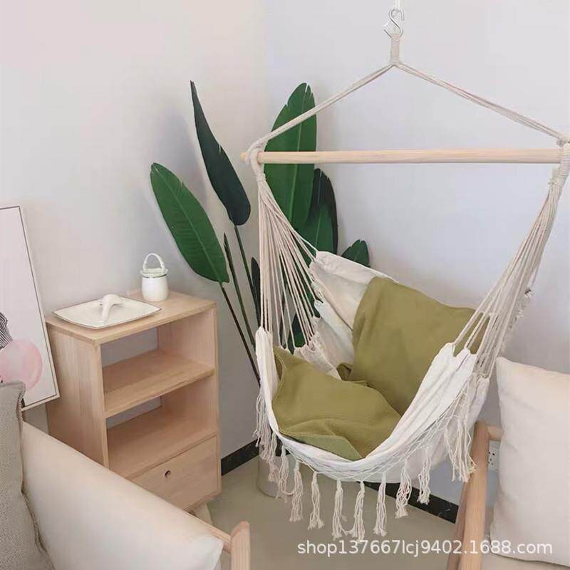 流厂家直销n千s吊椅北欧风003吊床棉绳编织网红款吊篮苏秋名宿吊i
