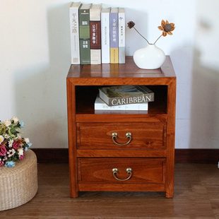 香樟木床头柜现代简约小型立柜家用卧室床边收纳储物小柜子