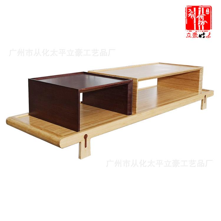 广州立豪竹木厂全竹家具竹制茶几组合竹茶几新中式竹茶台楠竹长几