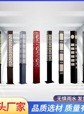 仿古庭院灯户外防水3米4米景观灯公园景区双头中式led太阳能路灯