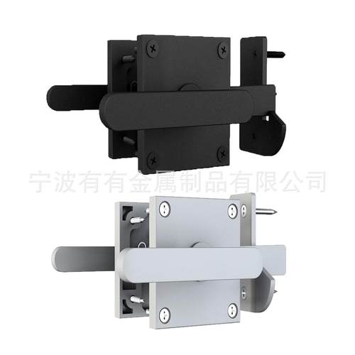 电商谷仓门黑色铝制双面把手门闩插销旋转门重型木栅栏门闩